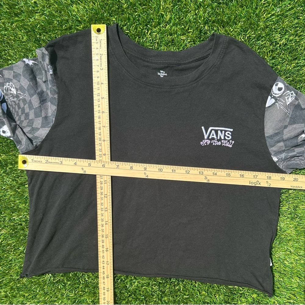 Vans X Disney Nightmare Before Christmas Jacks Checks Shirt Skellington Crop M - Picture 8 of 9